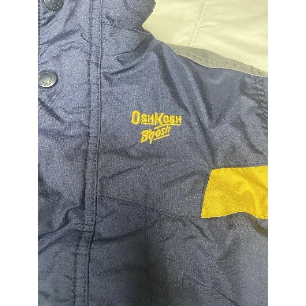OshKosh B'gosh Boys Size 6 Colorblock Puffer Jacket Full Zip Fleece Lined